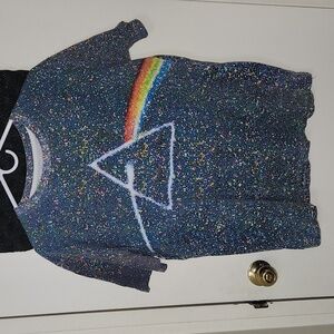 Pink Floyd Rainbow Tie Dye Speckle Full Graphic T-Shirt